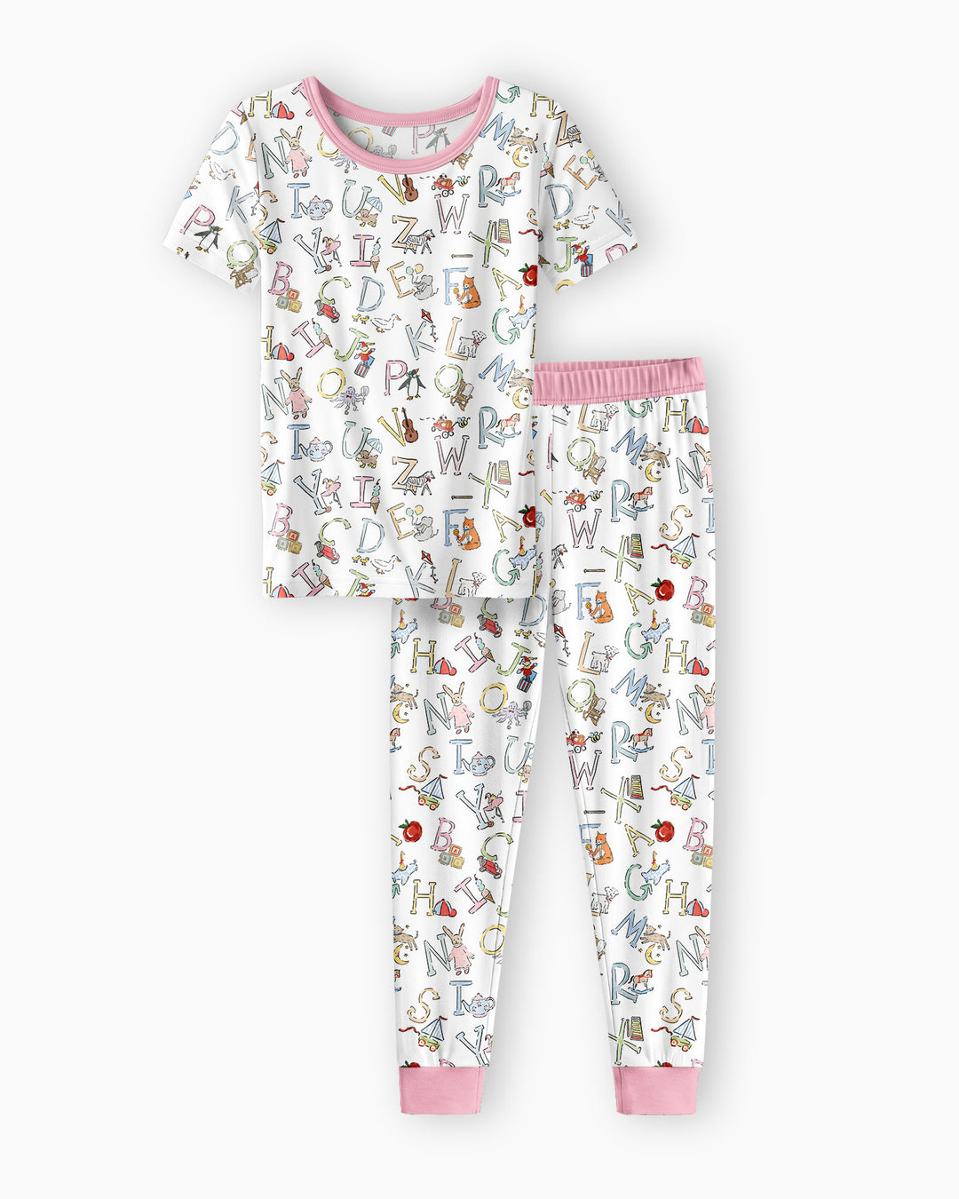 ABC Whimsy Bamboo Two Piece Short Sleeve Pajama Set