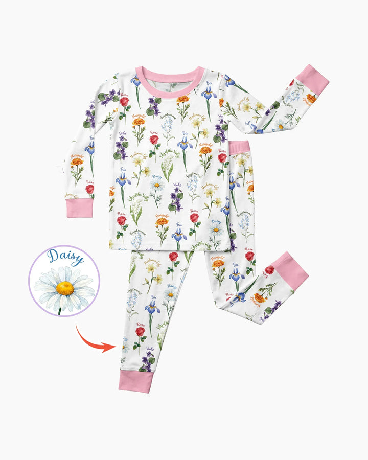 Conjunto de pijama de dos piezas de bambú de manga larga