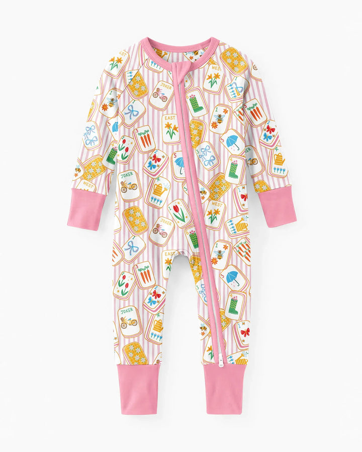 Mahjong Club Mommy & Me Matching Bamboo Convertible Zippy