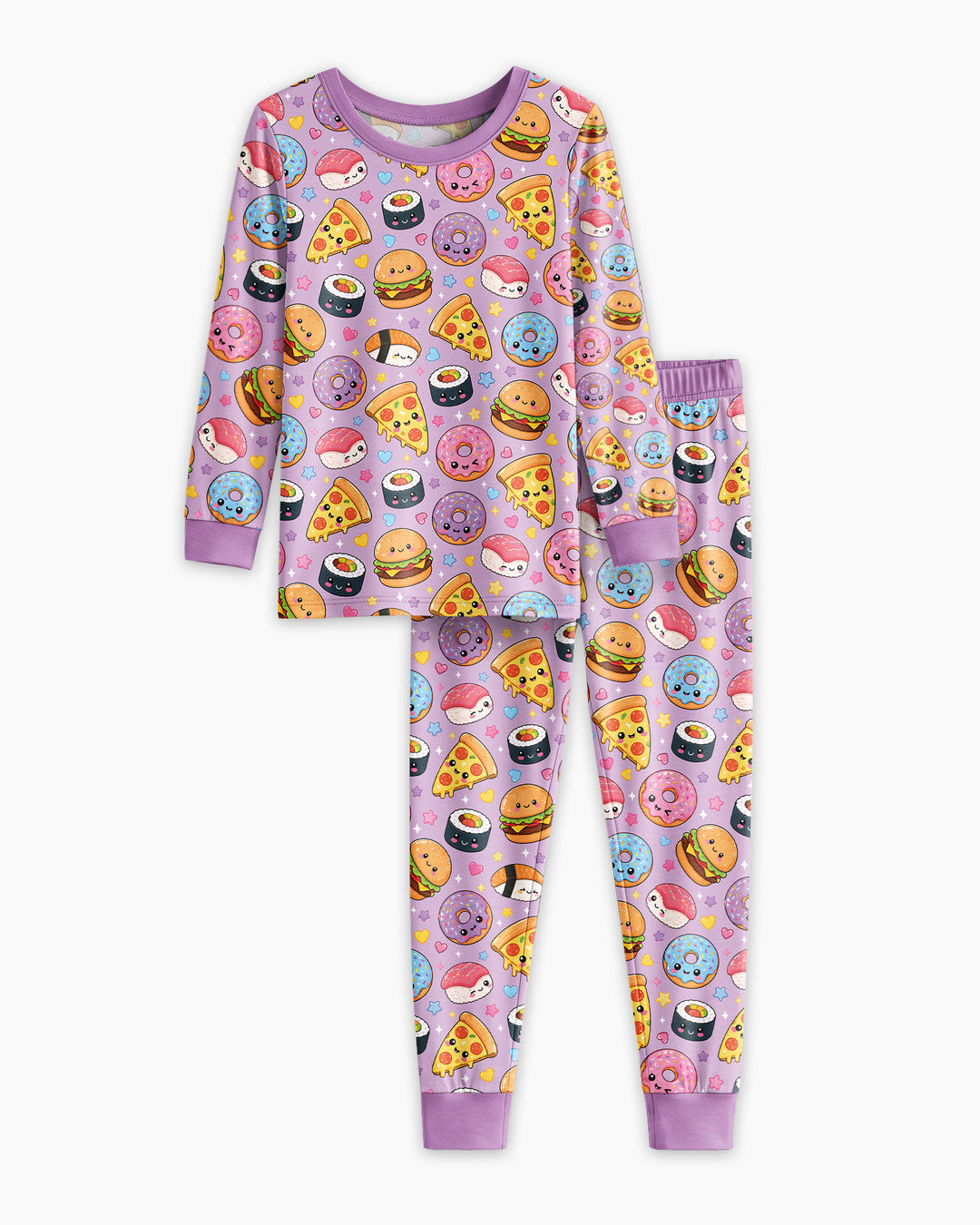 Conjunto de pijama de dos piezas de bambú con mangas largas, plantilla PERSONALIZADA