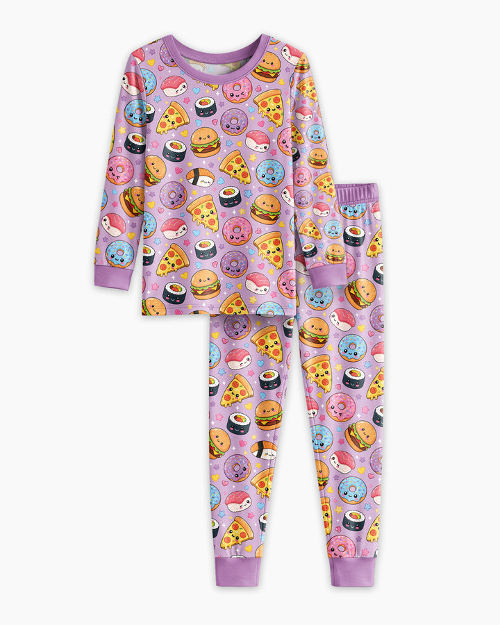 Conjunto de pijama de dos piezas de bambú con mangas largas, plantilla PERSONALIZADA