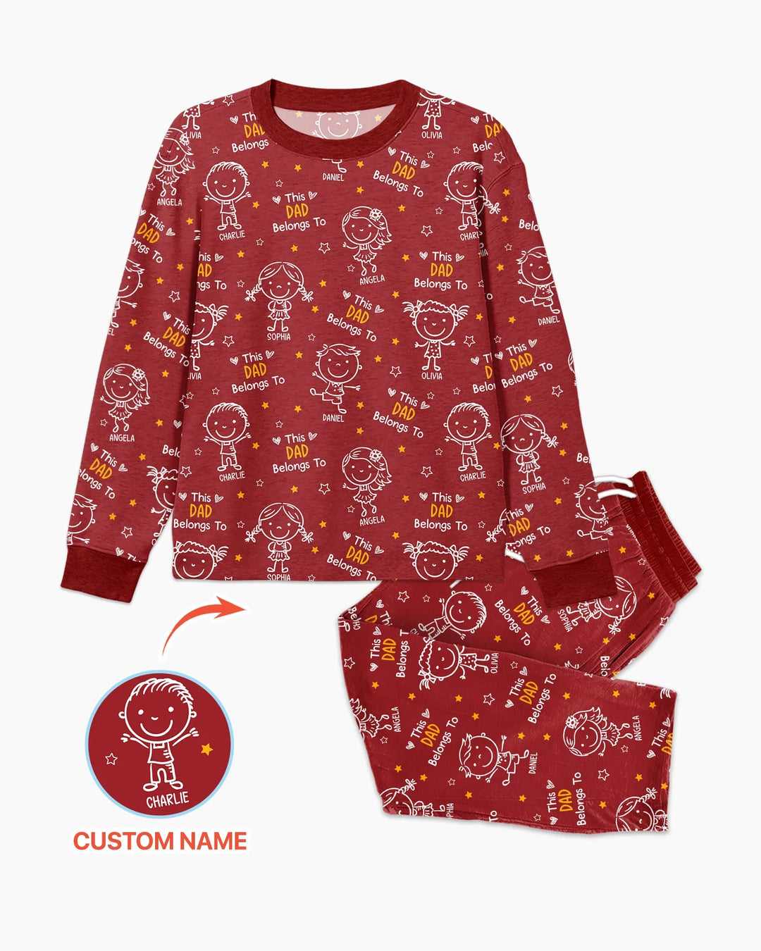 Vorlage Benutzerdefiniertes Herren-Pyjama-Set