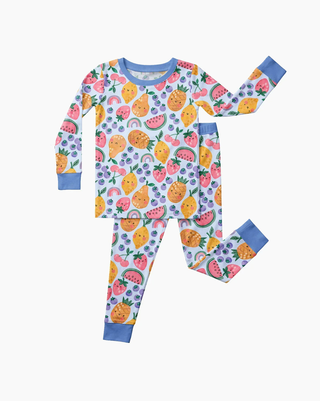 Conjunto de pijama de dos piezas de bambú de manga larga