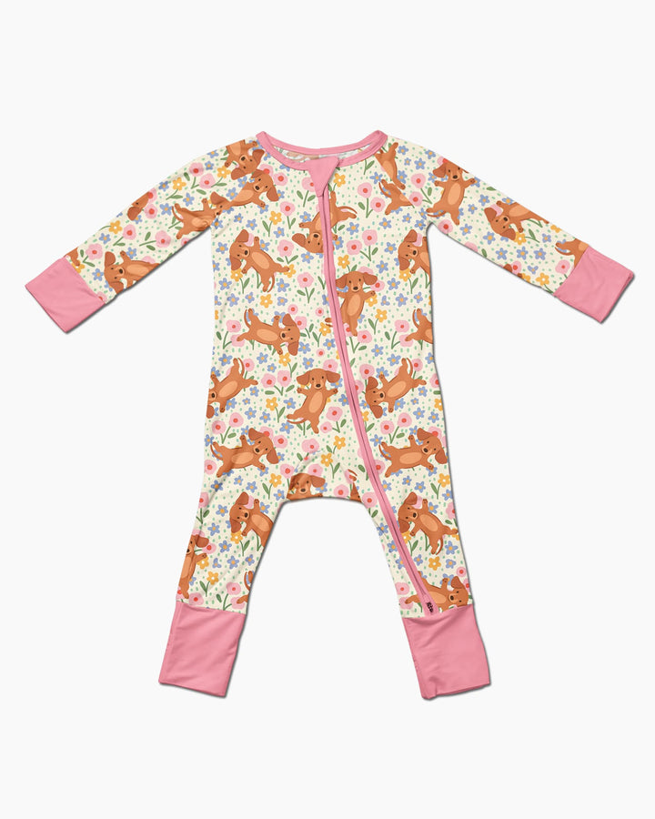 Dachshund Blooms Family Matching Bamboo Convertible Zippy
