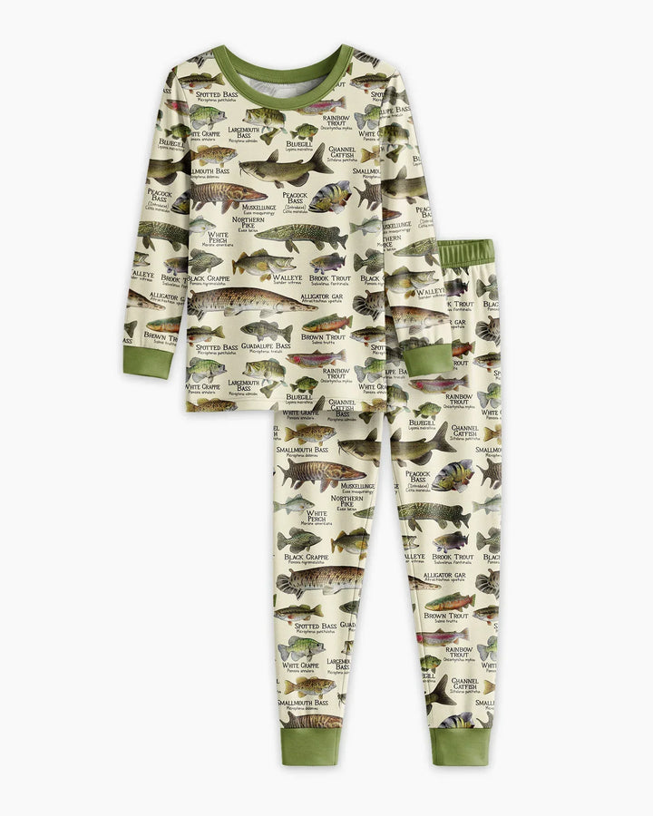 Zweiteiliges Langarm-Pyjama-Set mit Sommerfrüchten