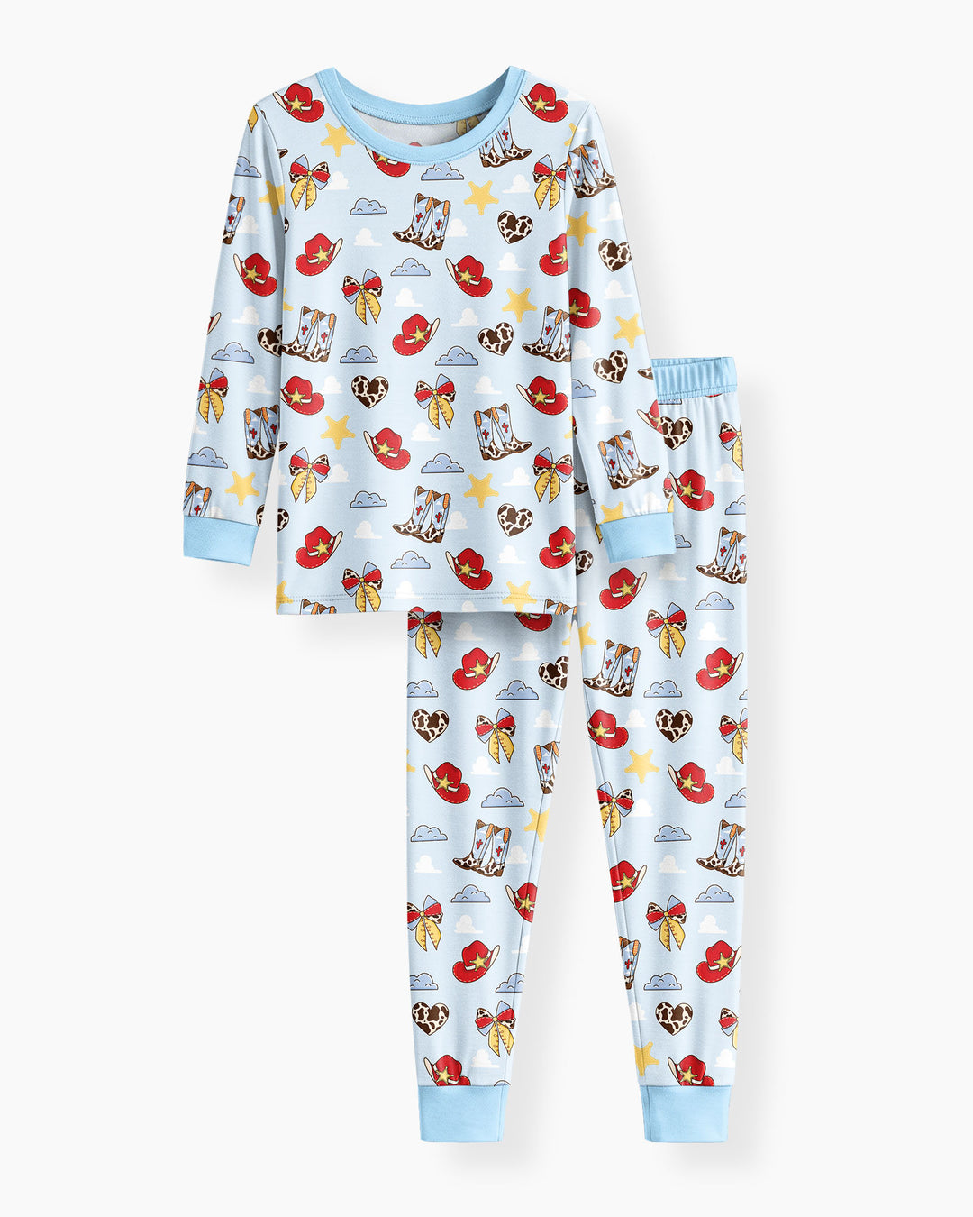 Cowboy Story Bamboo Two Piece Long Sleeve Pajama Set