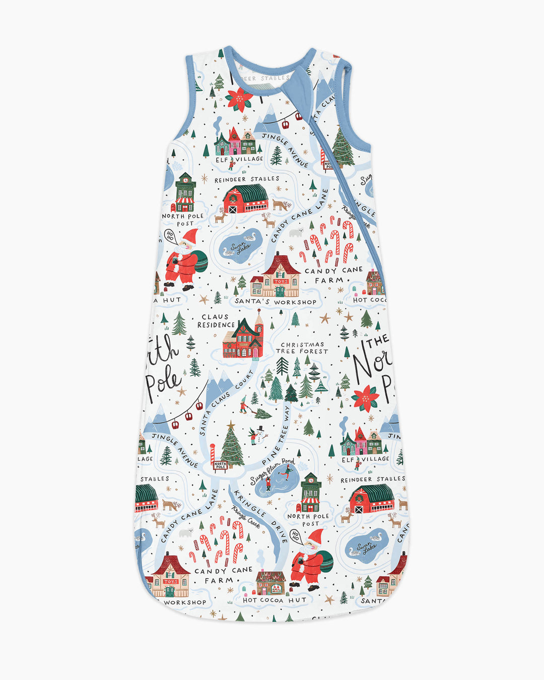 The North Pole Map Bamboo Sleep Bag