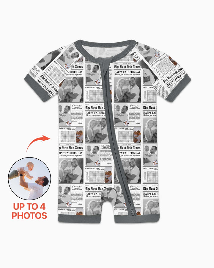 Custom Photo The Best Dad Times Bamboo Shorty Zippy