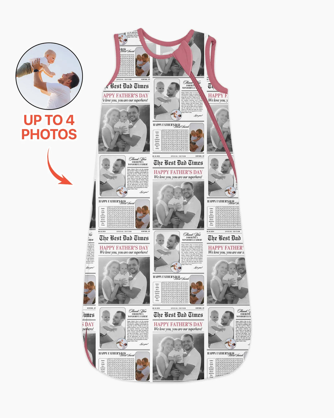 Custom Photo The Best Dad Times Bamboo Sleep Bag