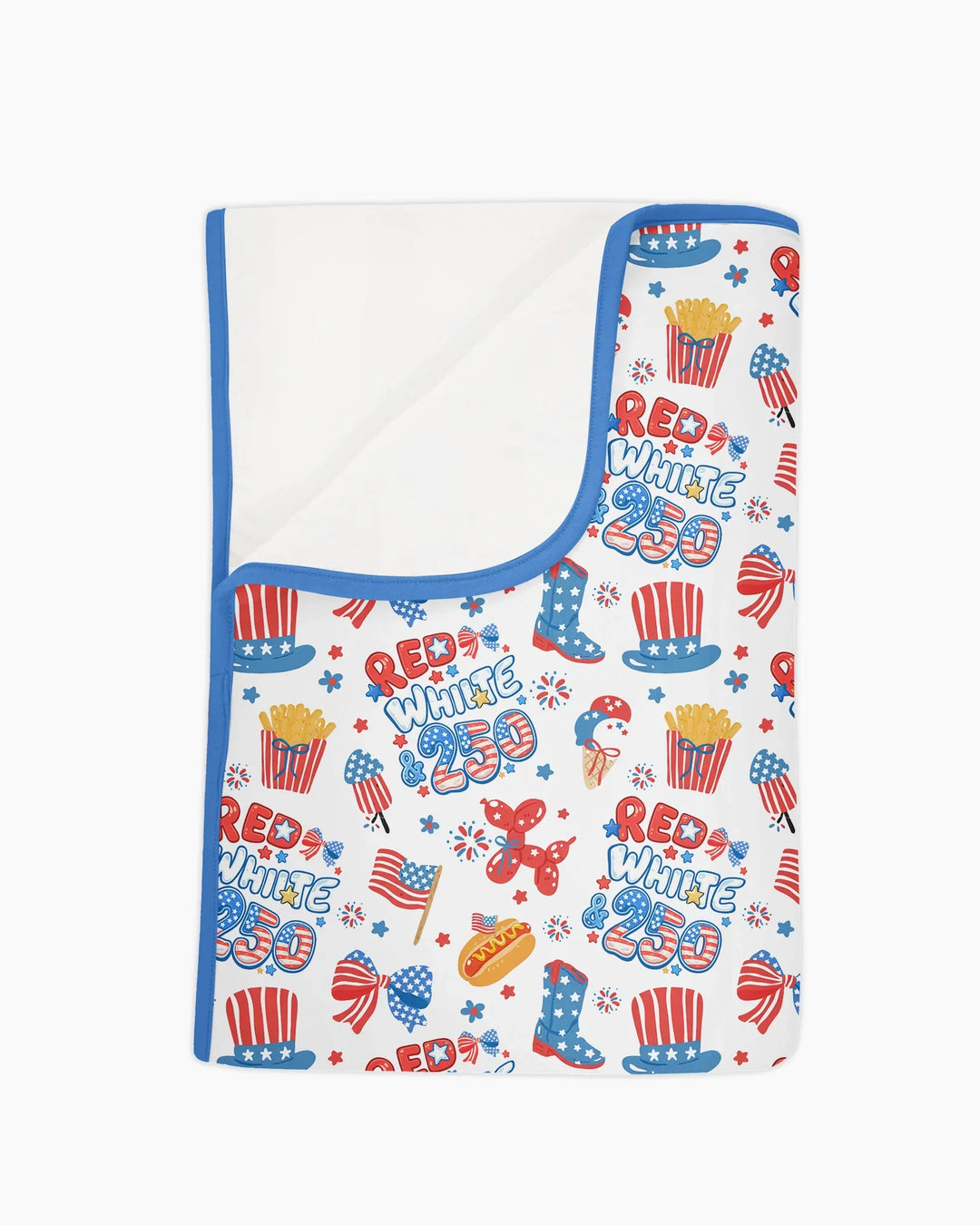 Red White & 250 Bamboo Blanket