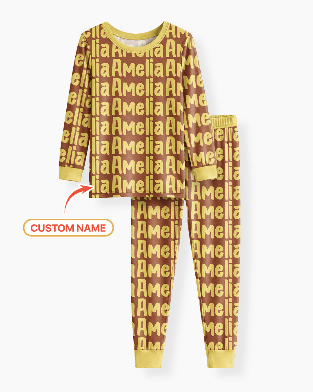 Little Letters Bamboo Two Piece Long Sleeve Pajama Set Bamboo Two Piece Long Sleeve Pajama Set