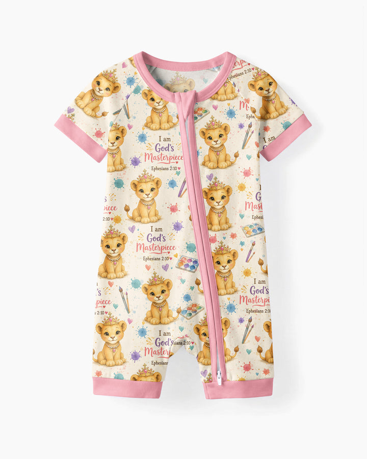 I Am God's Masterpiece Bamboo Shorty Zippy