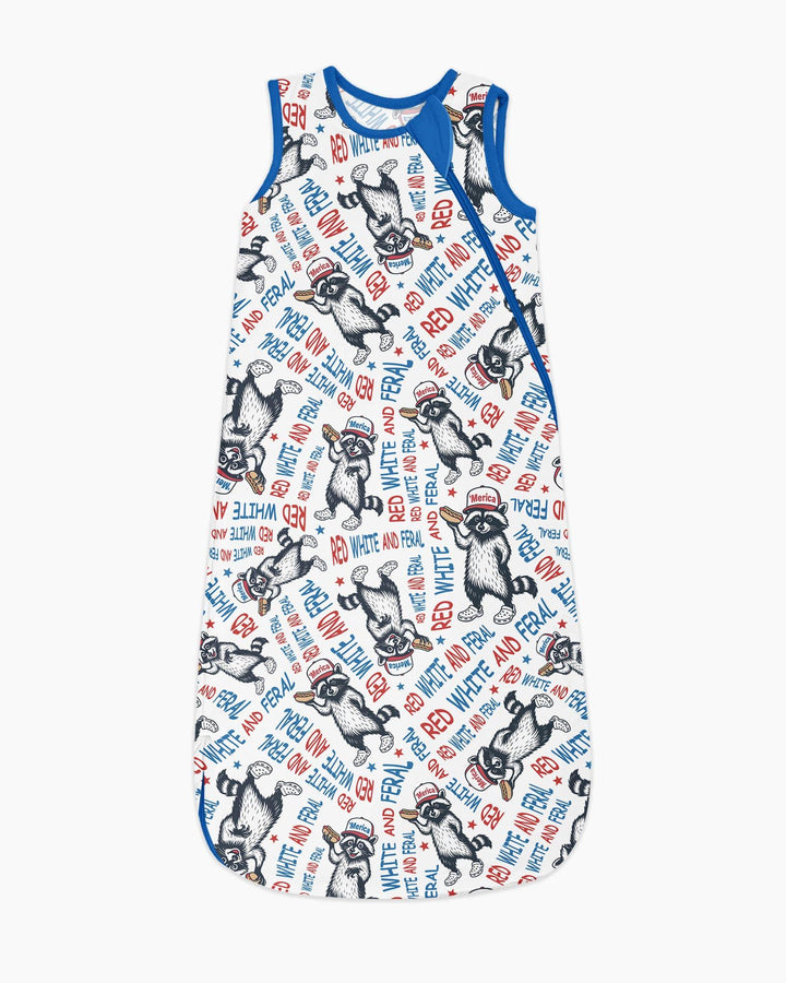 Red White and Feral Bamboo Sleep Bag