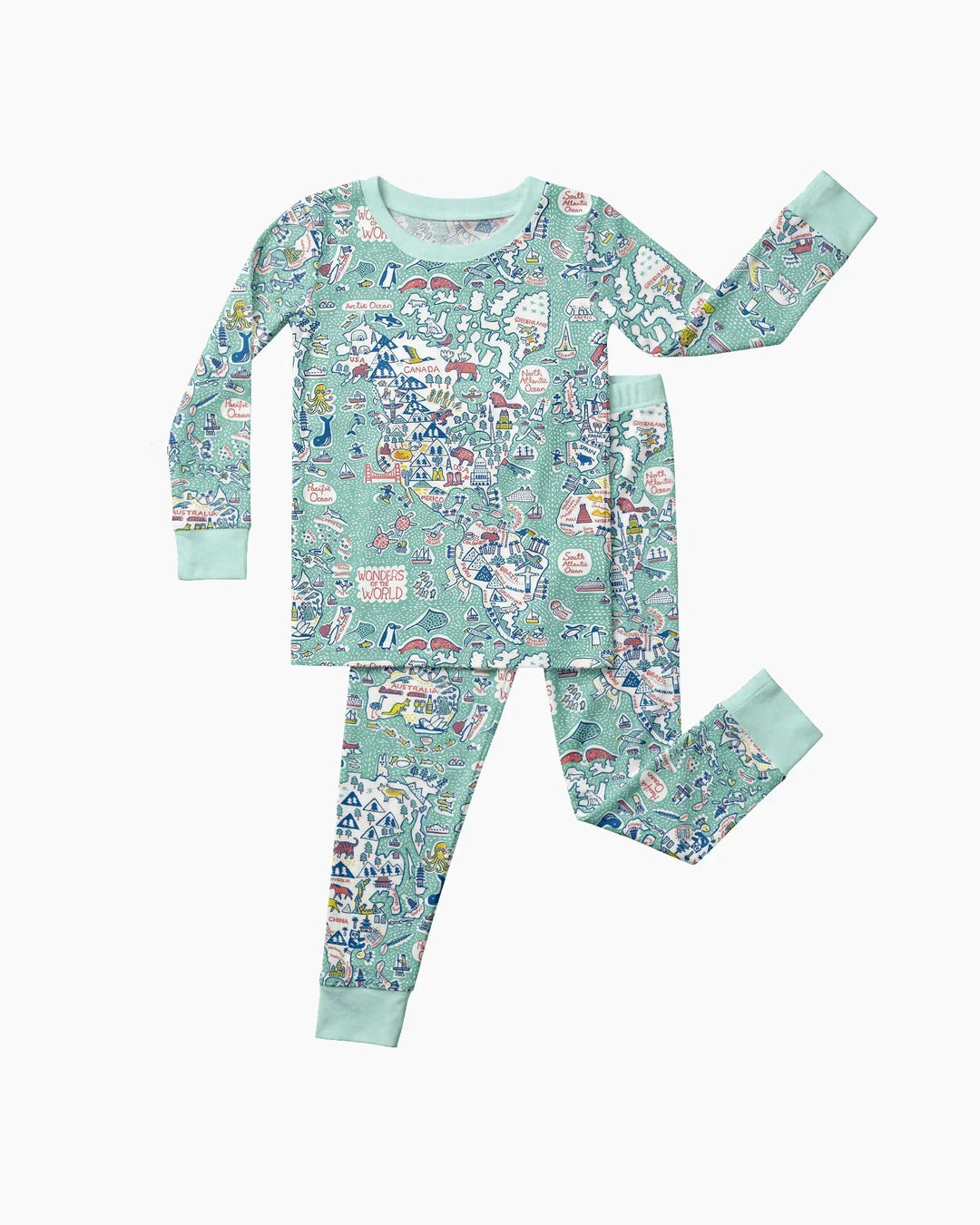 Hello World Wonders Bamboo Two Piece Long Sleeve Pajama Set