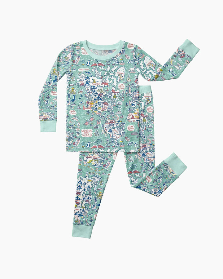Hello World Wonders Bamboo Two Piece Long Sleeve Pajama Set