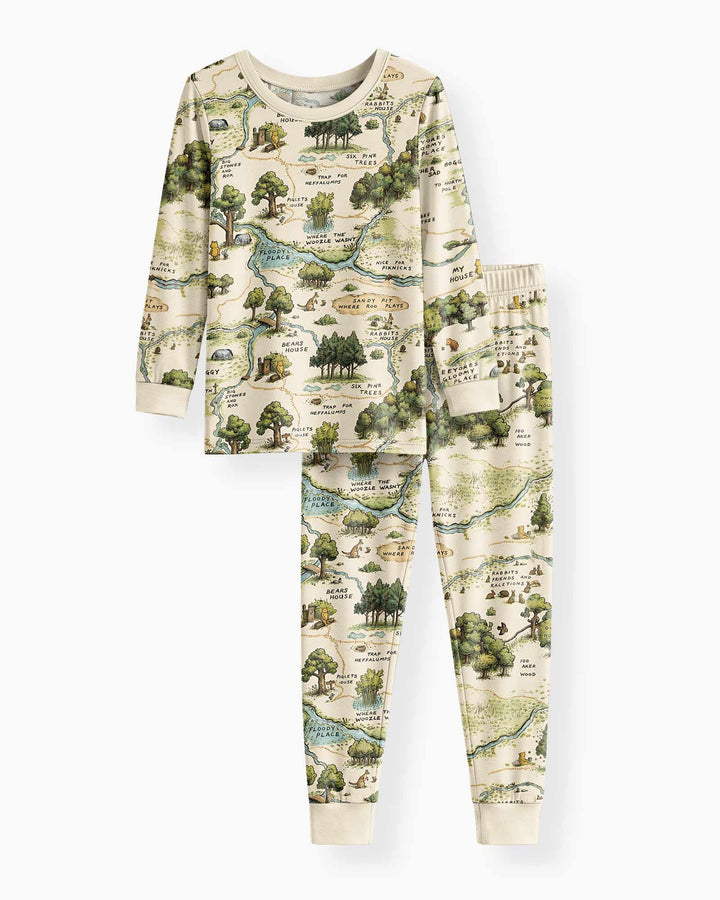 Conjunto de pijama de dos piezas de bambú con mangas largas, plantilla PERSONALIZADA