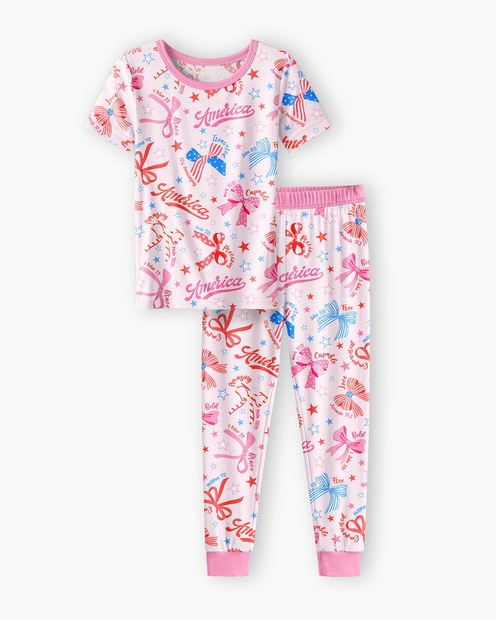 Zweiteiliges, kurzärmliges Pyjama-Set mit Marienkäfern