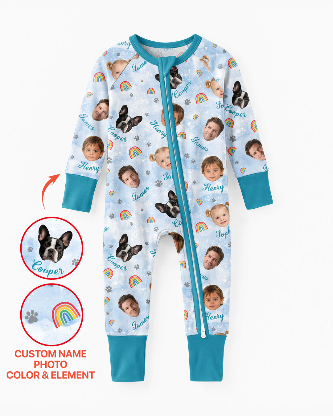 Personalized Family Matching Bamboo Convertible Zippy