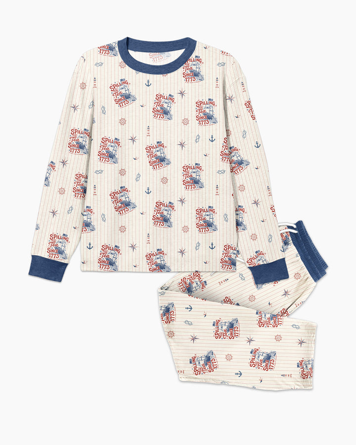Spilling The Tea Since 1773 Family Matching Bamboo Men's Pajama Set