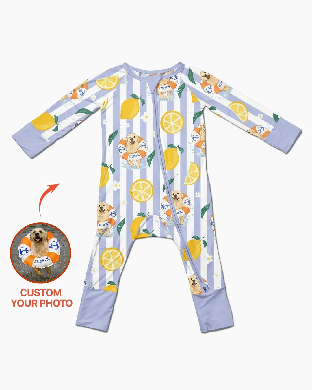 Gerippte Babykleidung mit individuellem Foto - Weich &amp; Skizzenhaft