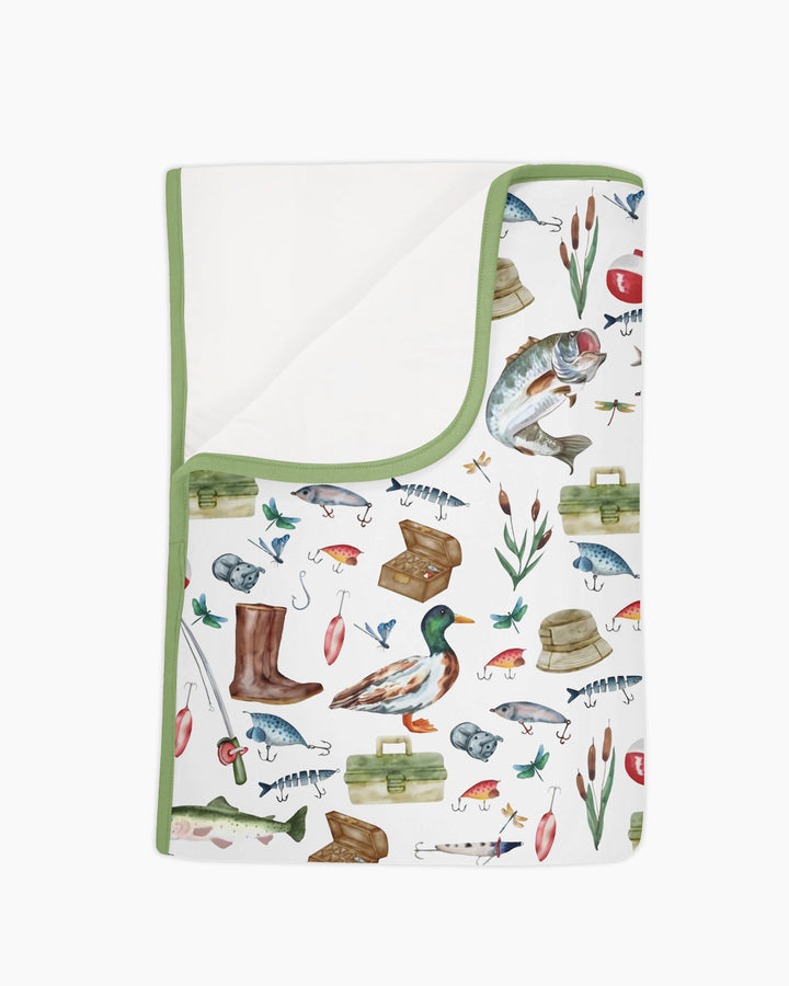 Daddy's Fishing Buddy Daddy& Me Matching Bamboo Blanket