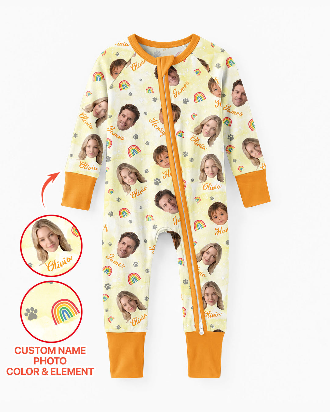 Personalized Family Matching Bamboo Convertible Zippy