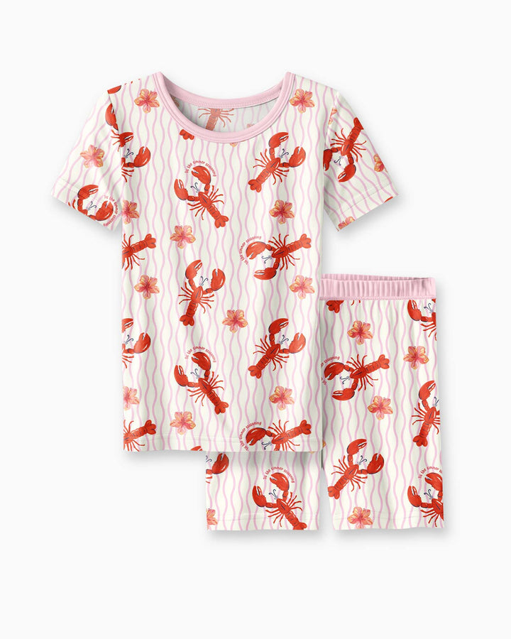 Template Zweiteiliges Pyjama-Set mit kurzen Ärmeln und Shorts