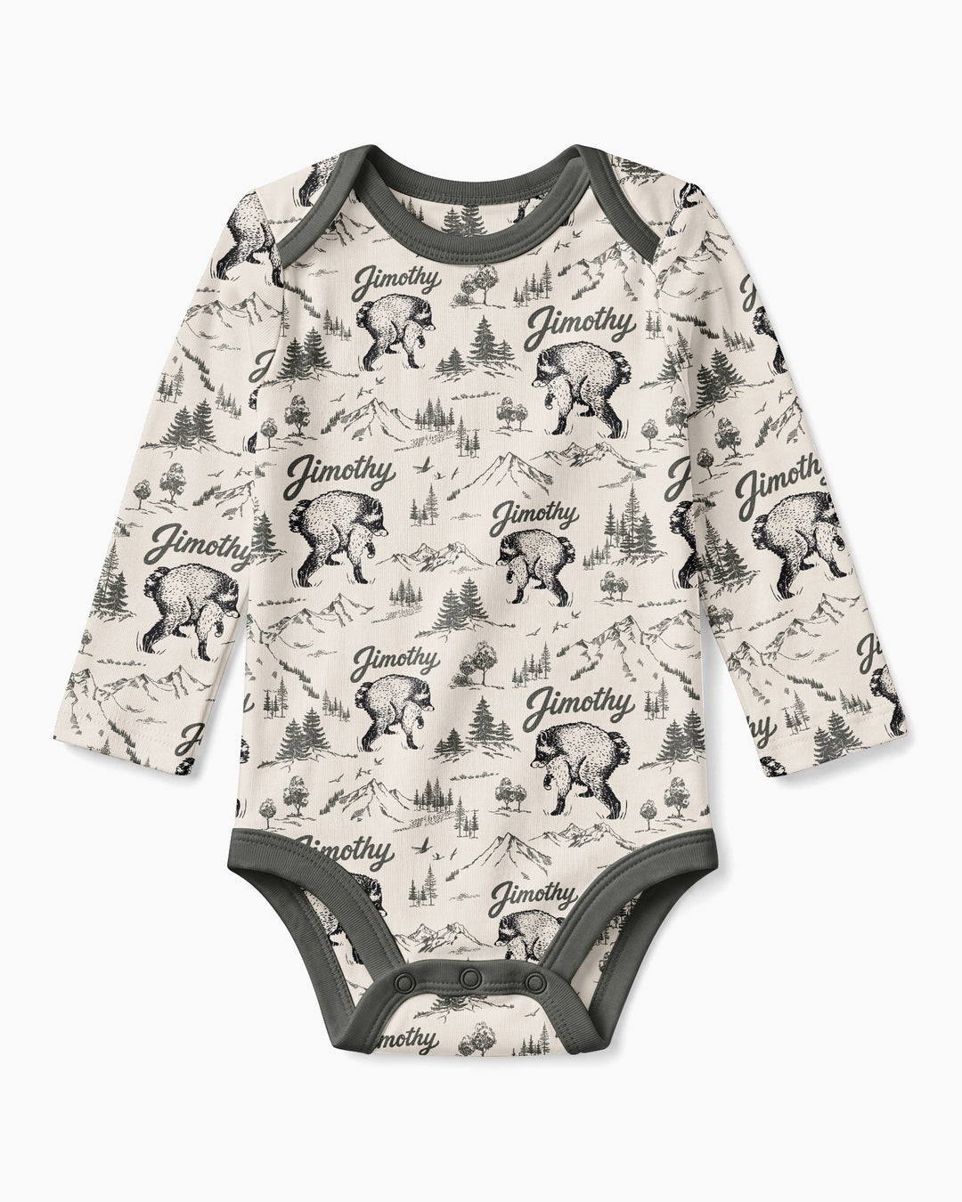 Vintage Jimothy Racoon Family Matching Bamboo Bodysuit