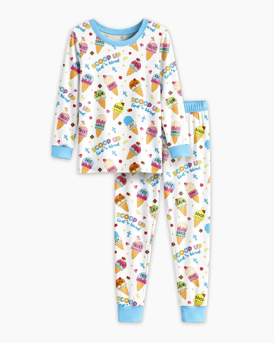Conjunto de pijama de dos piezas de bambú de manga larga a juego Mini Mystic Family