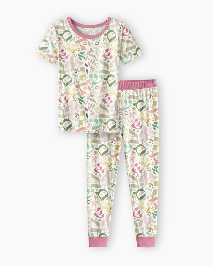 Zweiteiliges, kurzärmliges Pyjama-Set mit Marienkäfern