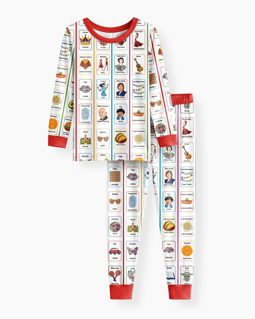 Lotería Hispanic Heritage Month Bamboo Two Piece Long Sleeve Pajama Set