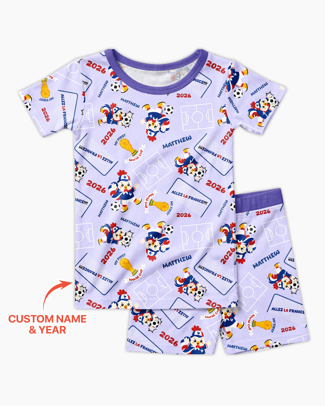 Pijama de bambú de dos piezas de manga corta con pantalón corto, plantilla personalizada