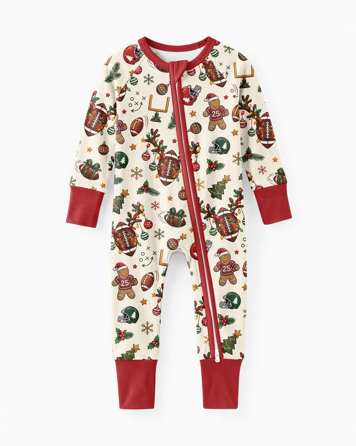 Football Christmas Merry Kickmas Bamboo Convertible Zippy