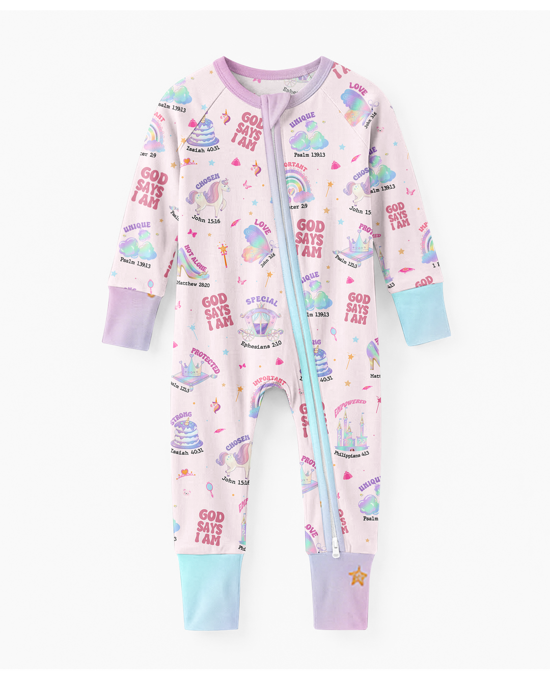 God Says I Am Girl Bamboo Convertible Zippy