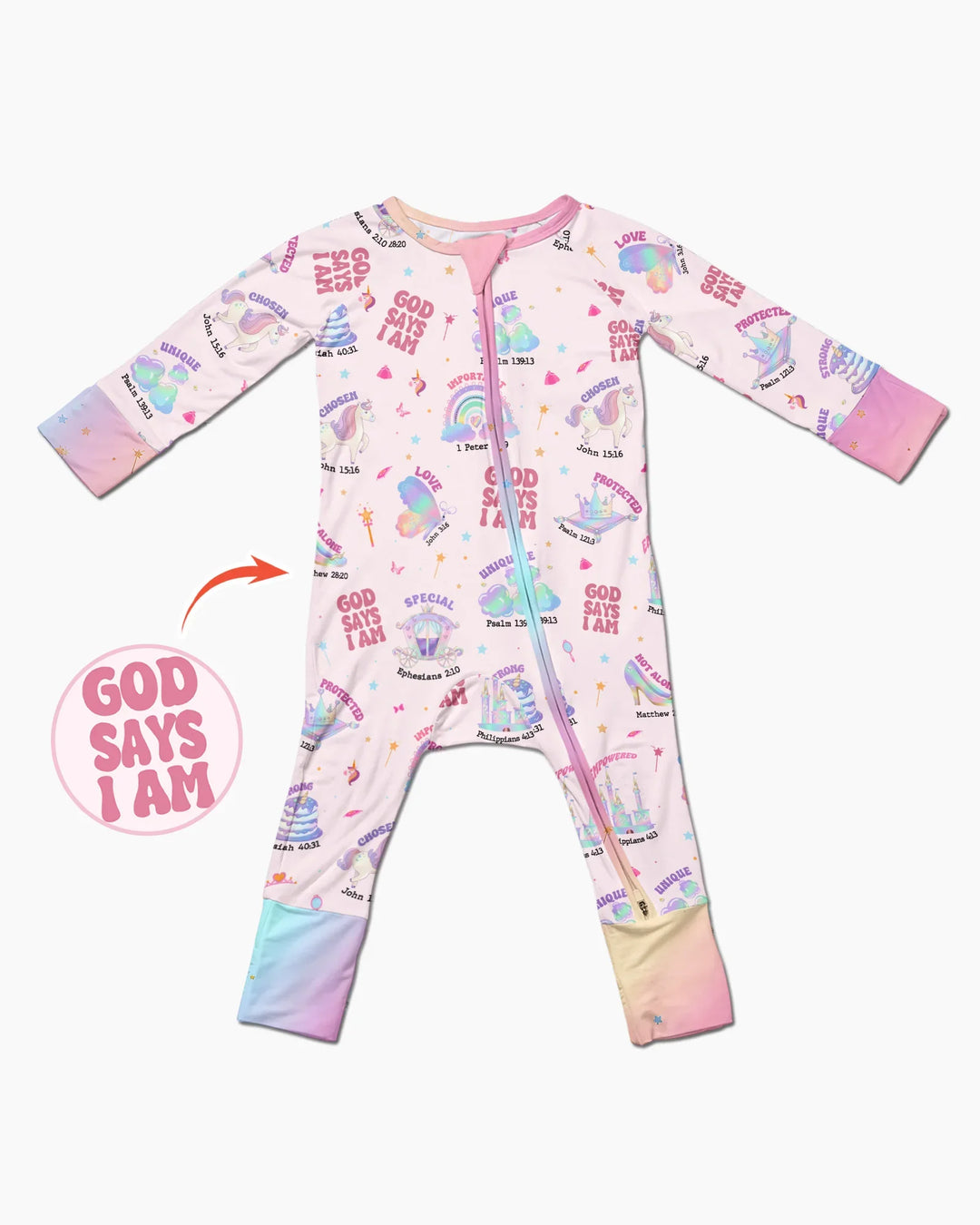 God Says I Am Girl Bamboo Convertible Zippy