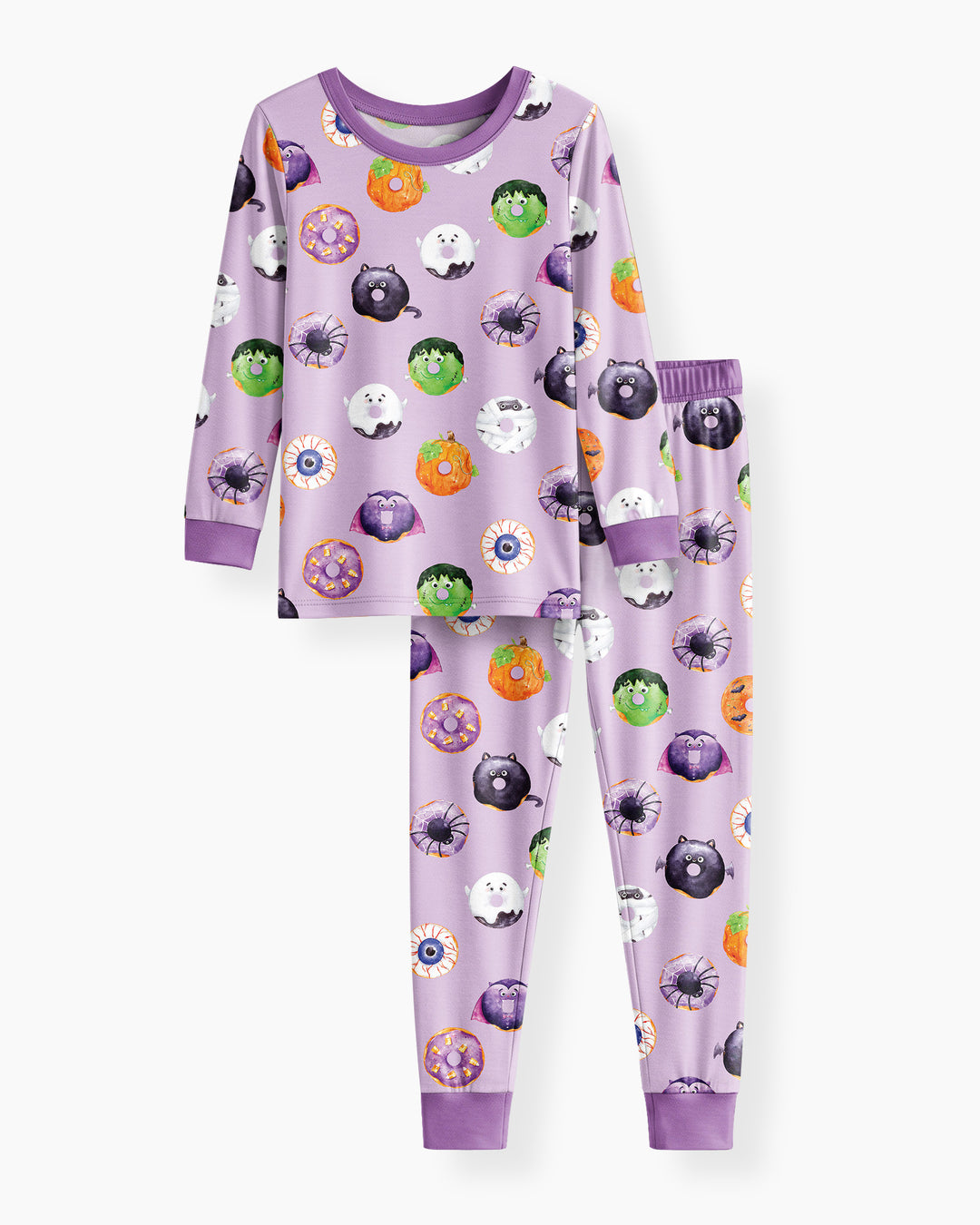 Spooky Donut Bamboo Two Piece Long Sleeve Pajama Set