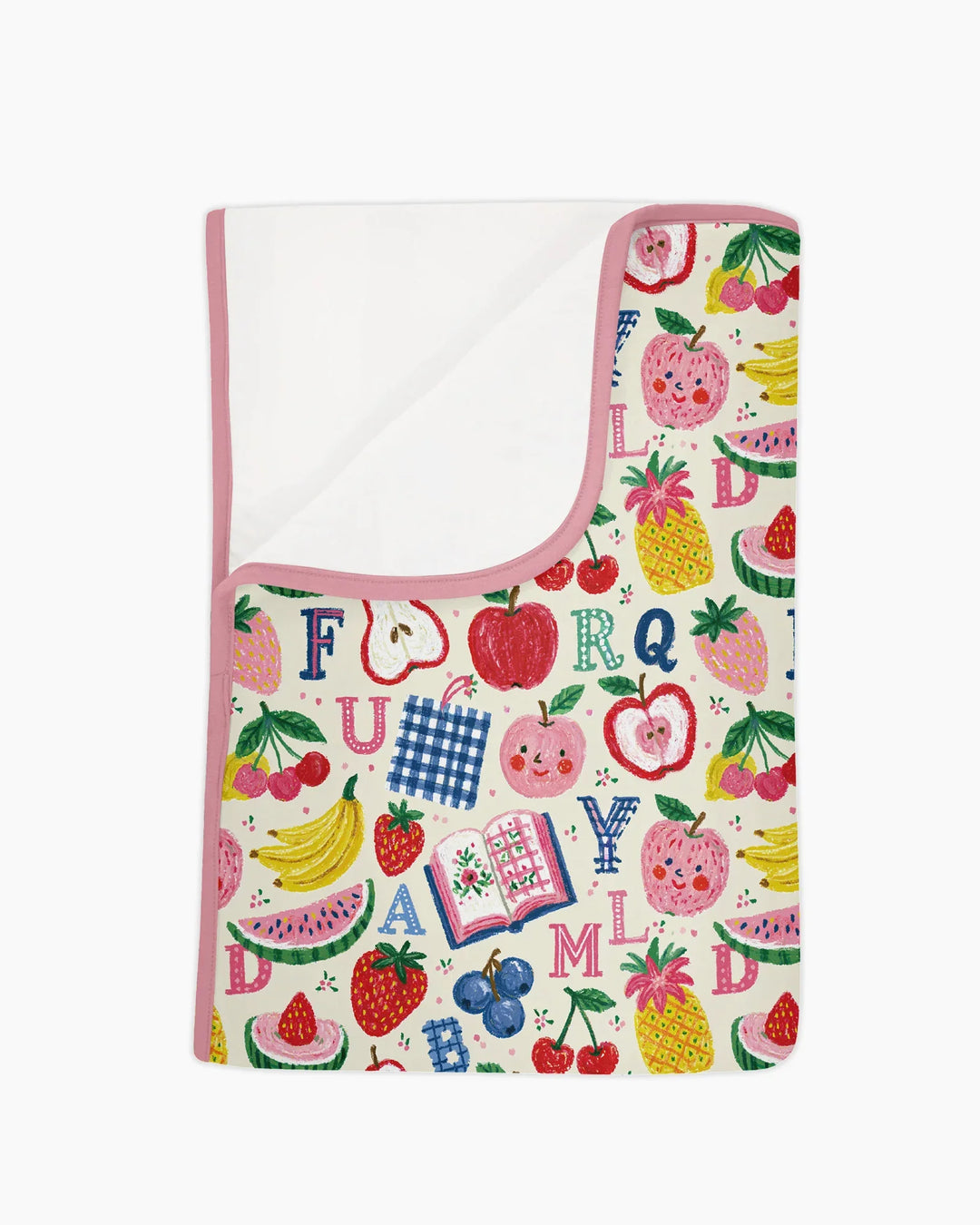Back To School Fruit Alphabet Bamboo Blanket