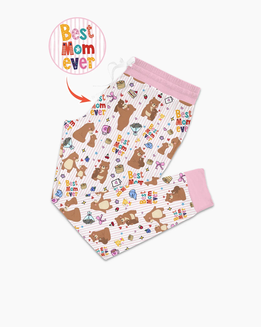 Best Mama Bear Ever Family Matching Bamboo Women Pajama Set
