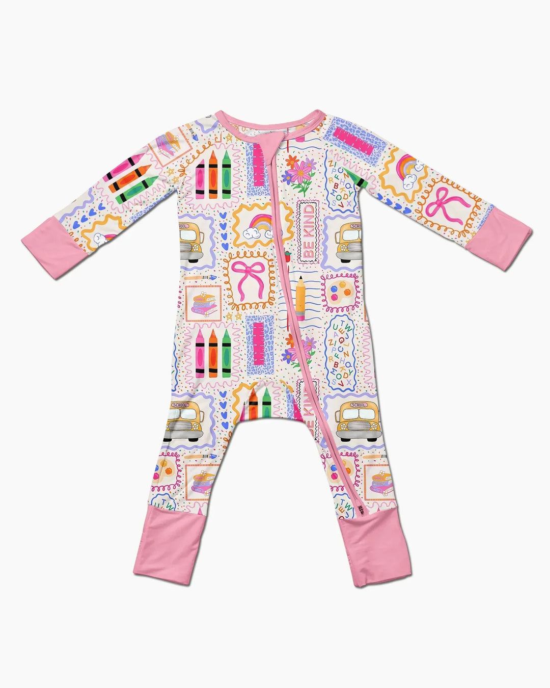 Colorful Doodle School Bamboo Convertible Zippy