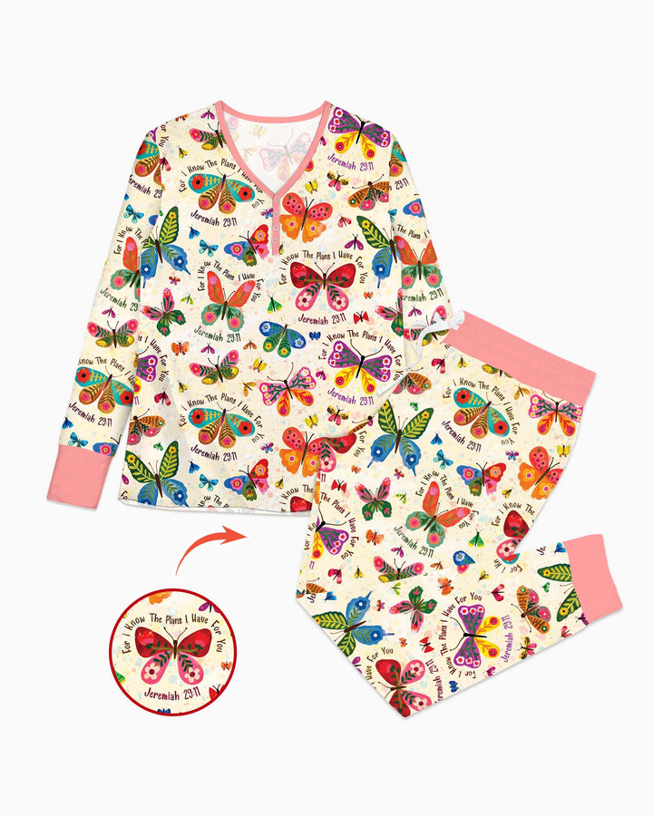 Vorlage Bambus Damen Pyjama Set