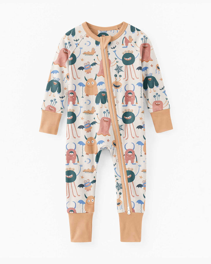 Monsters Fun Pastels Hand Painted Cute Bamboo Convertible Zippy