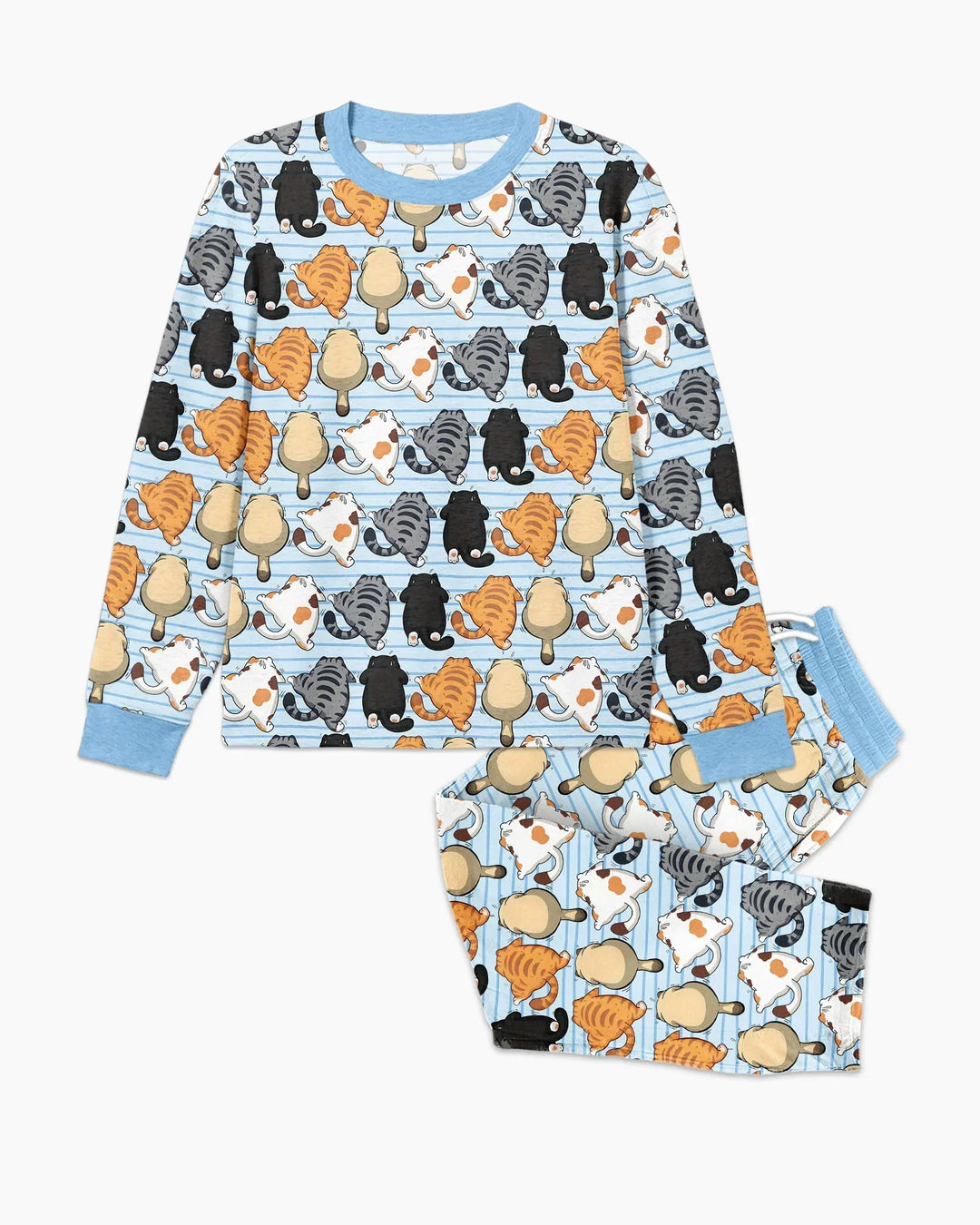 Funny Cat Butts Club Family Matching Bamboo Men's Pajama Set