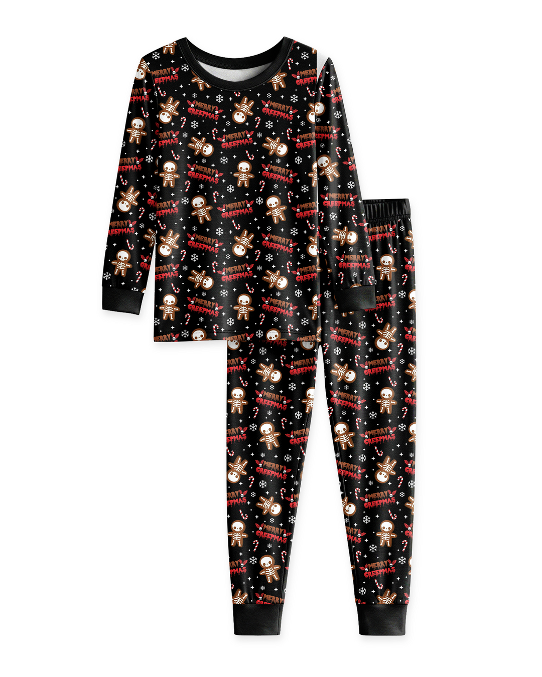 Merry Creepmas Cookies Bamboo Two Piece Long Sleeve Pajama Set