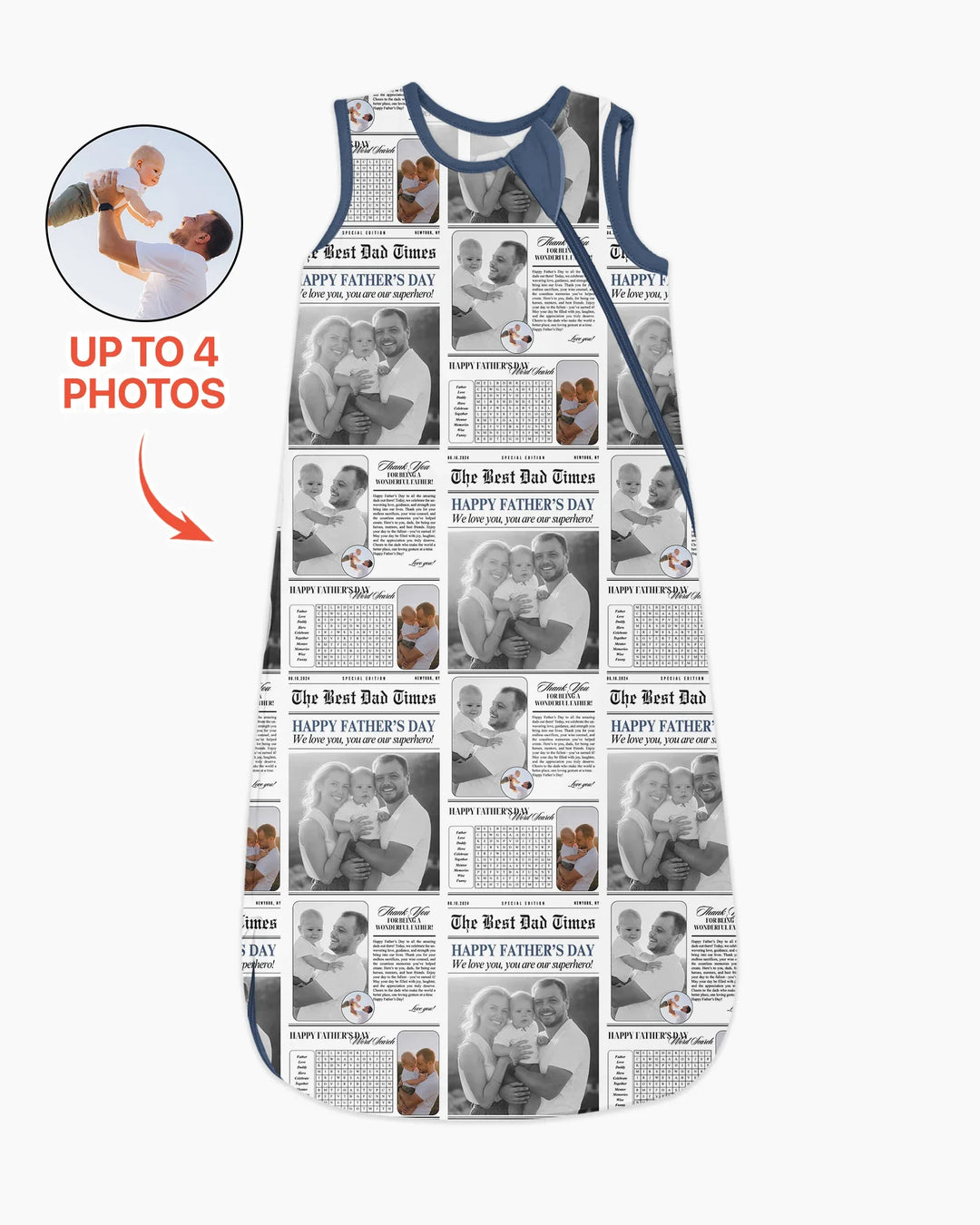 Custom Photo The Best Dad Times Bamboo Sleep Bag