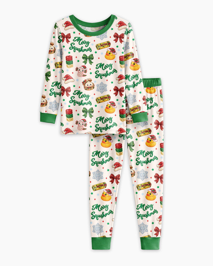 Merry Squishmas Bamboo Two Piece Long Sleeve Pajama Set