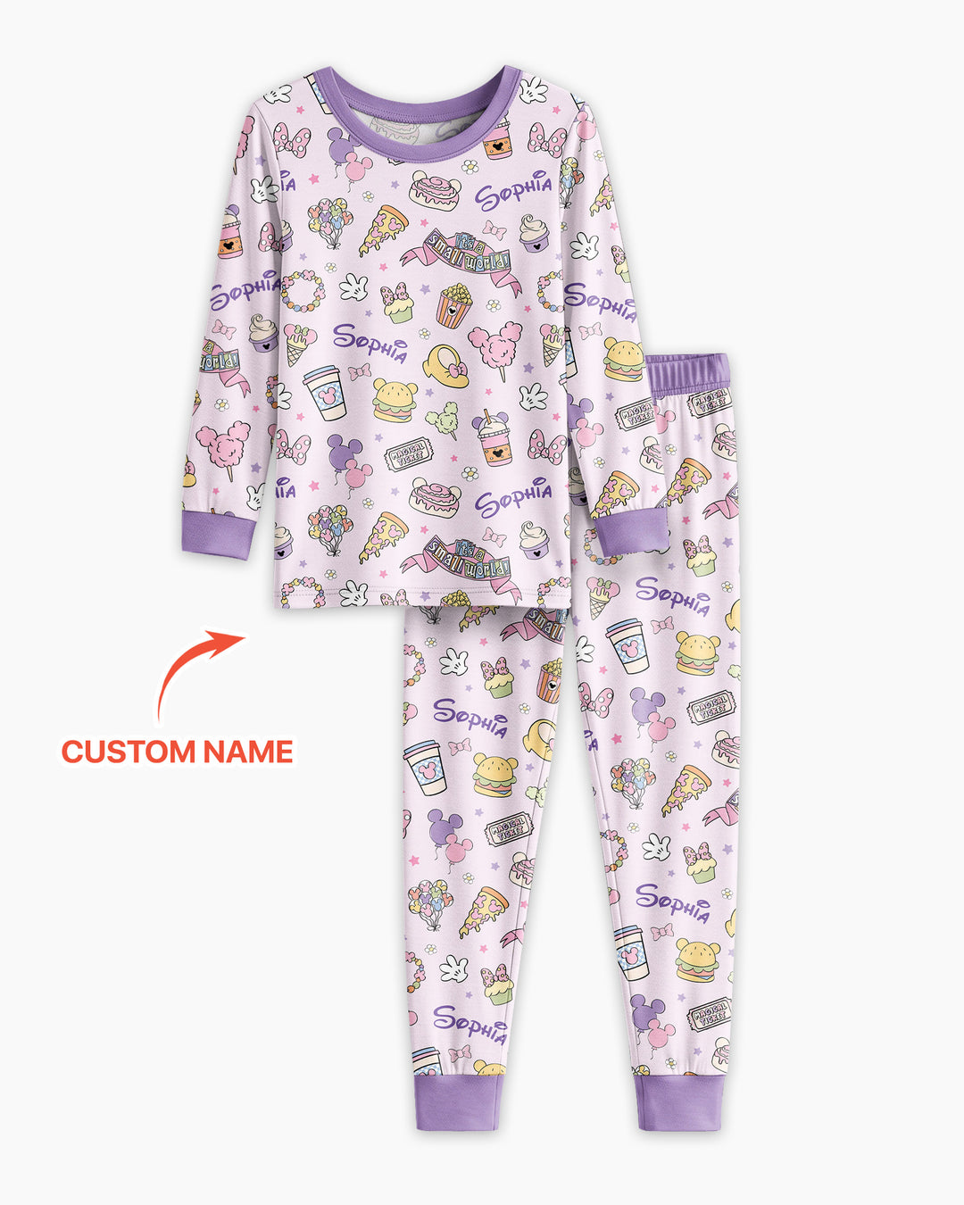 Custom Name Magical Trip Bamboo Two Piece Long Sleeve Pajama Set