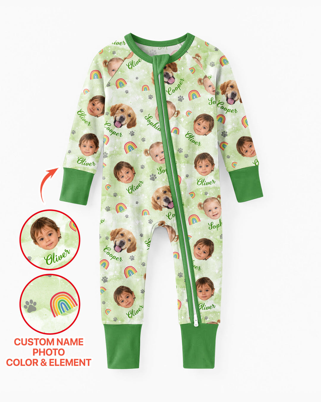 Personalized Family Matching Bamboo Convertible Zippy