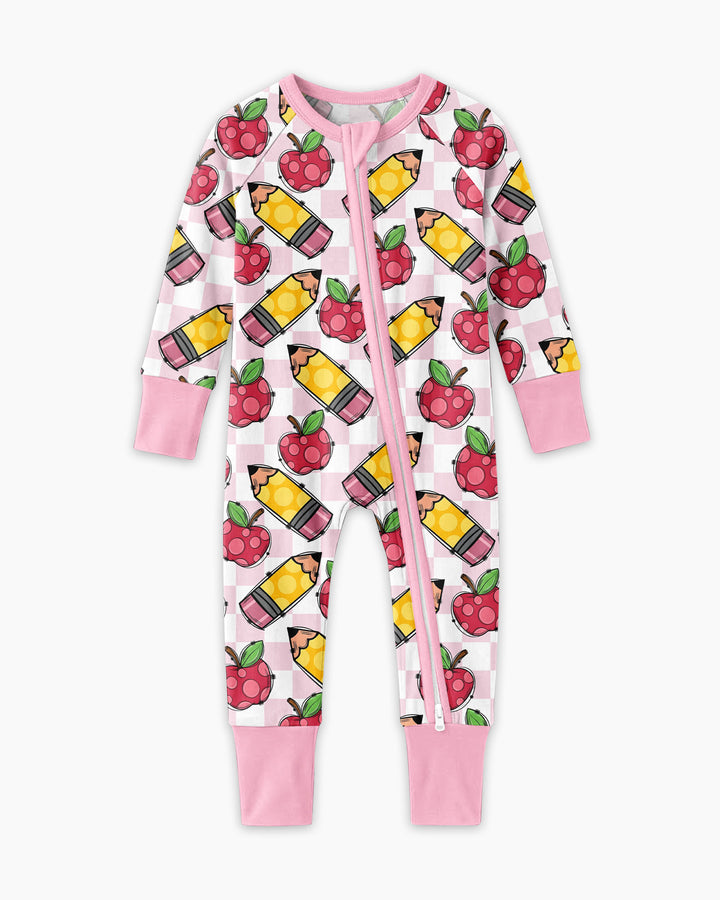 Checkered Apple Scribbles Bamboo Convertible Zippy