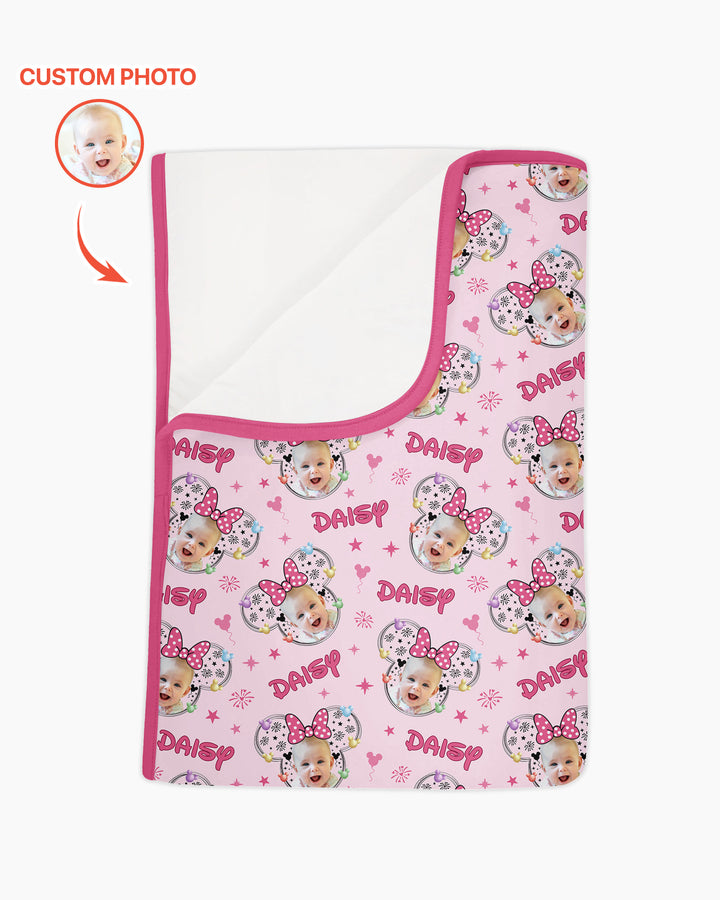 Custom Photo Little Princess Bamboo Blanket