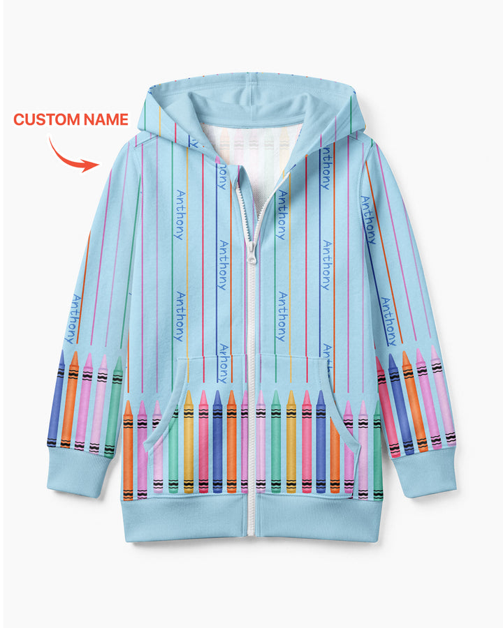 Sudadera con capucha y cremallera de bambú personalizada